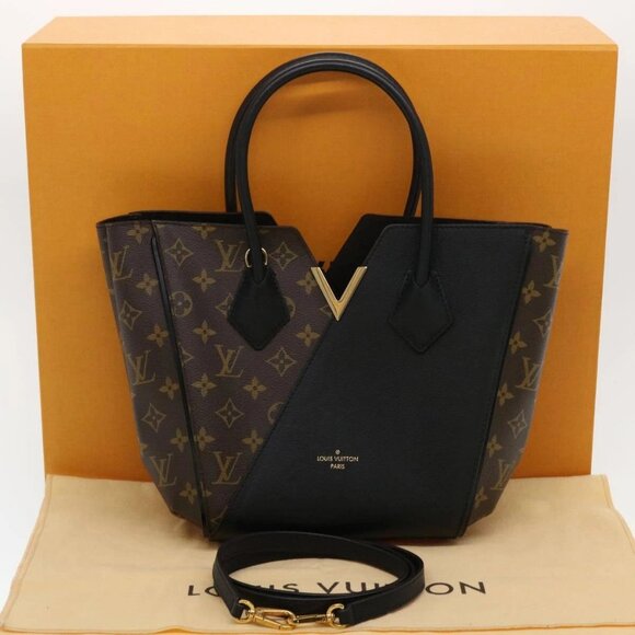 LOUIS VUITTON Monogram Kimono PM Tote Bag 2way Black - Picture 1 of 15
